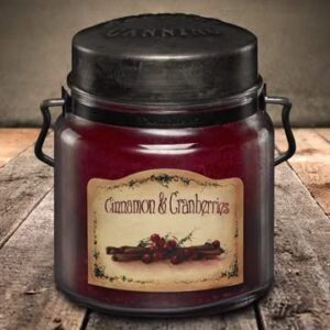 McCalls Candles | Cinnamon & Cranberry | Highly Scented & Long Lasting | Classic Painted Label | Hand Crafted Metal Lid with Strap and Handle| Premium Wax & Fragrance | Made in The USA | 16 oz