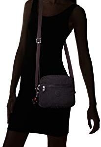 Kipling Women’s Keefe Crossbody, Lightweight Everyday Purse, Nylon Shoulder Bag, Black Tonal