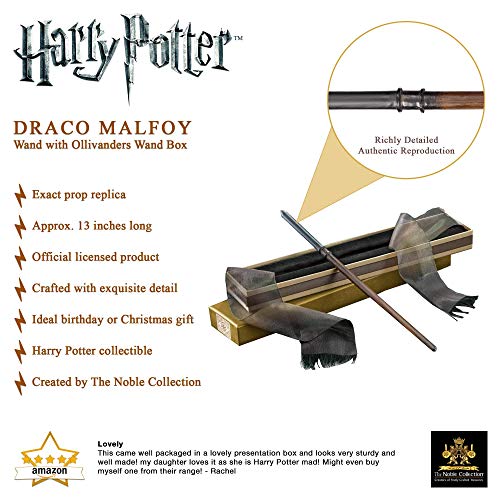 The Noble Collection Draco Malfoy's Wand with Ollivander's Wand Box