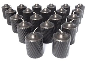 general wax 15 hour scented votive candles 20 candles per box with texured finish (night black magic scent)