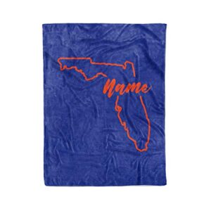 State Pride Series Florida - Personalized Custom Fleece Blankets with Your Family Name - Celebrate United States