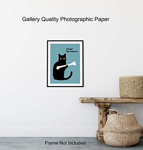 Humorous Cat Wall Art - Decor for Home, Office or Apartment Decoration - 8x10 Picture Poster Makes Great Gift - Unframed Typography Photo Print