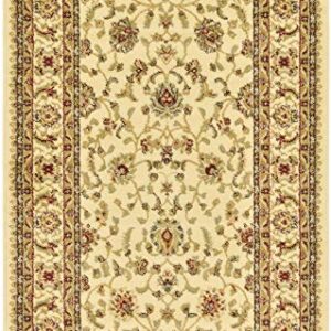 Unique Loom Voyage Collection Traditional Oriental Classic Intricate Design Area Rug, 3 ft 3 in x 5 ft 3 in, Ivory/Gold