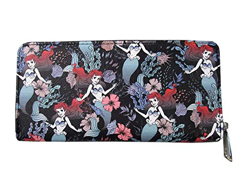 Loungefly x Ariel Floral Print Faux Leather Wallet