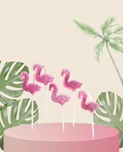 birthday candles – 1st birthday candle – flamingo candles – 5th birthday candles -pink flamingo candles – wedding love candles for cake (flamingo/pink glitter)