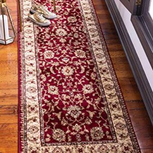Unique Loom Voyage Collection Traditional Oriental Classic Intricate Design Area Rug (2' 7 x 10' 0 Runner, Red/Gold)