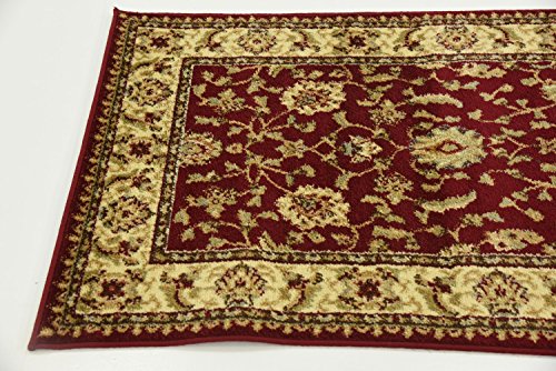 Unique Loom Voyage Collection Traditional Oriental Classic Intricate Design Area Rug (2' 7 x 10' 0 Runner, Red/Gold)