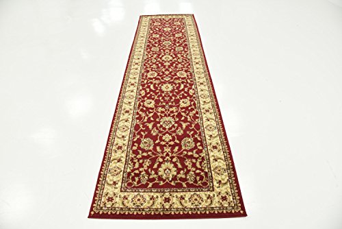 Unique Loom Voyage Collection Traditional Oriental Classic Intricate Design Area Rug (2' 7 x 10' 0 Runner, Red/Gold)