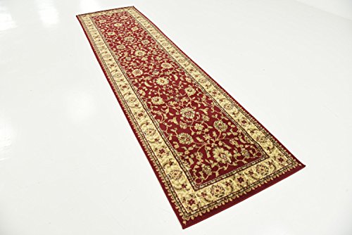 Unique Loom Voyage Collection Traditional Oriental Classic Intricate Design Area Rug (2' 7 x 10' 0 Runner, Red/Gold)