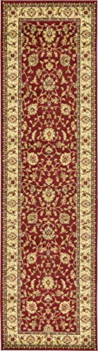 Unique Loom Voyage Collection Traditional Oriental Classic Intricate Design Area Rug (2' 7 x 10' 0 Runner, Red/Gold)