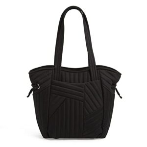 vera bradley women’s cotton glenna satchel purse, black – recycled cotton, one size