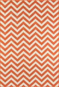momeni rugs , baja collection contemporary indoor & outdoor area rug, easy to clean, uv protected & fade resistant, 6’7″ x 9’6″, orange