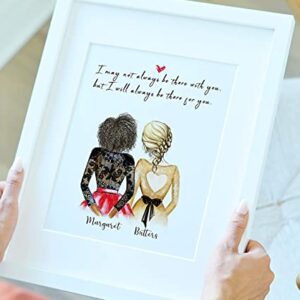 Personalized Best Friend Print Art You are my rock for any special occasion, Christmas best friends gifts 2023, perfect gift for female best friend, distance gifts for bff (UNFRAMED)