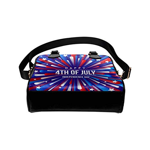 InterestPrint Usa Patriotic Colors Firework 4Th of July Crossbody Purse Bags for Women Shoulder Bag