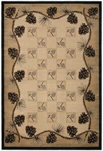 rug empire pine bluff area rug, 5’3″x7’7″, beige