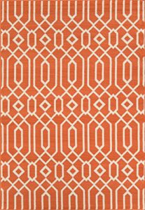 momeni rugs , baja collection contemporary indoor & outdoor area rug, easy to clean, uv protected & fade resistant, 5’3″ x 7’6″, orange