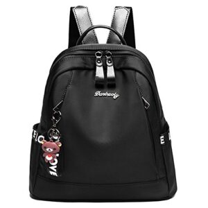 fivelovetwo womens girls fashion backpack rucksack oxford cloth anti-thef backpack purse shoulder hobo satchels top-handle bags black