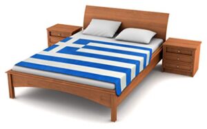 fuzzy flagstm greece flag fleece blanket – 80-inches x 50-inches – oversized greek flag travel throw cover