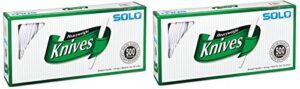 solo white heavyweight knives, 500 count (2 pack)