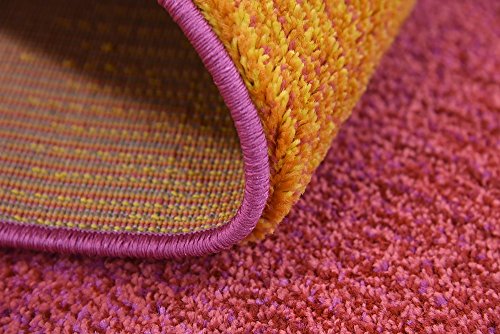 Unique Loom Estrella Collection, Gradient, Sunset, Abstract, Bright Colors Area Rug, 7 x 10 ft, Pink/Gold