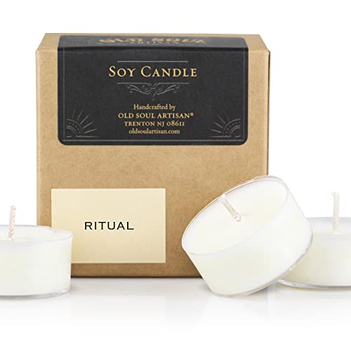 Frankincense & Myrrh Scented Soy Tea Light Candles - 16 Count - Ritual