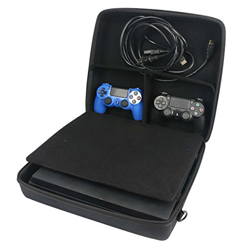 Hard Travel Case replacement for Sony Playstation 4 PS4 Pro Console + Dualshock 4 Controller / PS4 Camera / Move Motion by co2CREA