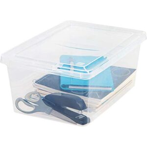 IRIS USA CNL-17 17 Quart Non-Latching Box, Clear