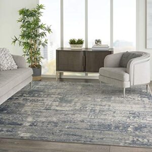 Nourison Concerto Abstract Grey/Beige 6'7" x 9'6" Area -Rug, Easy -Cleaning, Non Shedding, Bed Room, Living Room, Dining Room, Kitchen (6x9)