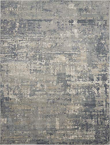 Nourison Concerto Abstract Grey/Beige 6'7" x 9'6" Area -Rug, Easy -Cleaning, Non Shedding, Bed Room, Living Room, Dining Room, Kitchen (6x9)