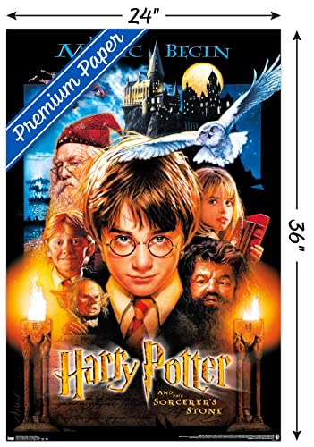 Trends International 24X36 Harry Potter and the Sorcerer's Stone - One Sheet Wall Poster, 24" x 36", Premium Unframed Version