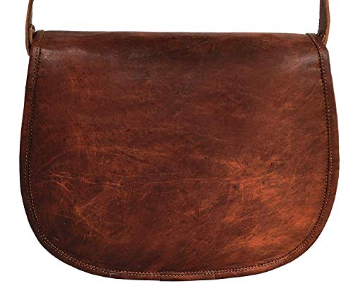 VC 14 Inch Leather crossbody bags Purse Women Shoulder Bag Satchel Ladies Tote Travel Purse full grain Leather