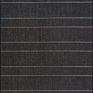 nuLOOM Pinstriped Taliah Indoor/Outdoor Area Rug, 7' 6" x 10' 9", Black