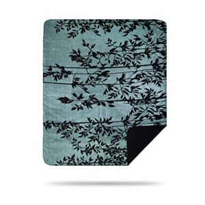 denali ultimate comfort floral throw blanket, plush, hand-stitched, super cozy blankets made in the usa, branches