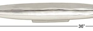 Deco 79 Aluminum Tray, 34" x 5" x 3", Silver