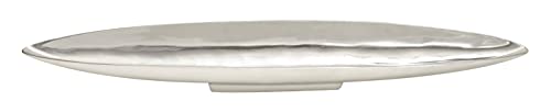 Deco 79 Aluminum Tray, 34" x 5" x 3", Silver