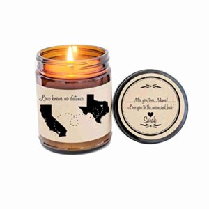 Long Distance Gift for Mom Mothers Day Gift for Mom Love Knows No Distance Scented Candle Mom Birthday Gift for Mom