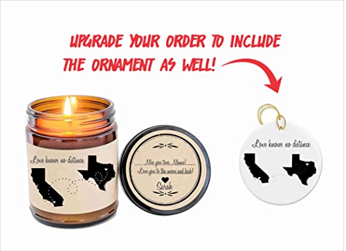 Long Distance Gift for Mom Mothers Day Gift for Mom Love Knows No Distance Scented Candle Mom Birthday Gift for Mom