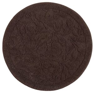 mohawk home foliage chocolate round accent rug, 3’x3′
