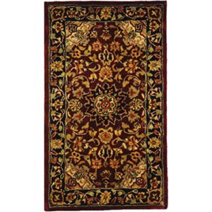 safavieh classic collection 2’3″ x 4′ burgundy / navy cl362a handmade traditional oriental premium wool accent rug
