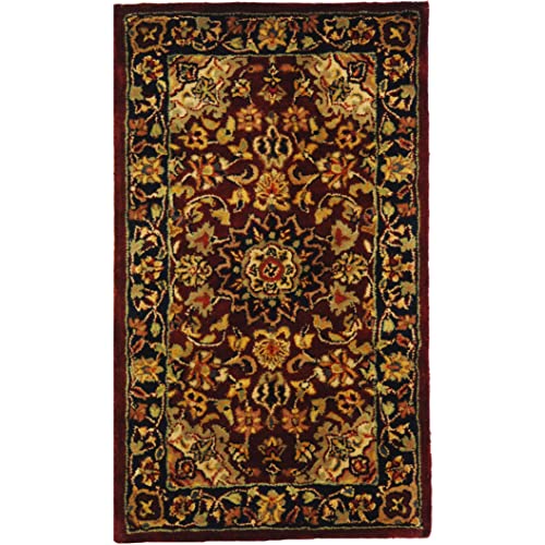 SAFAVIEH Classic Collection 2'3" x 4' Burgundy / Navy CL362A Handmade Traditional Oriental Premium Wool Accent Rug