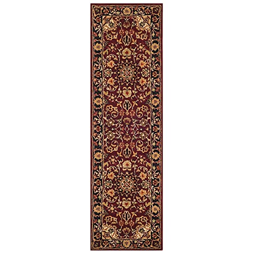 SAFAVIEH Classic Collection 2'3" x 4' Burgundy / Navy CL362A Handmade Traditional Oriental Premium Wool Accent Rug