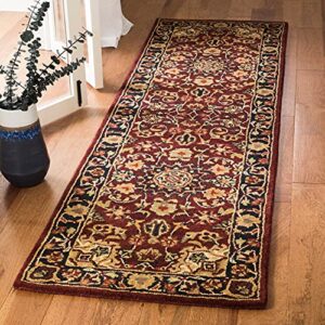 SAFAVIEH Classic Collection 2'3" x 4' Burgundy / Navy CL362A Handmade Traditional Oriental Premium Wool Accent Rug