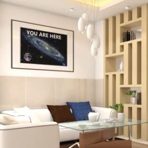 You are Here Galaxy Cool Solar System Human Earth Location Classroom Decorations NASA Milky Way Posters Science Room Kids Toddlers Teens Educational Astronomy Cool Wall Decor Art Print Poster 36x24