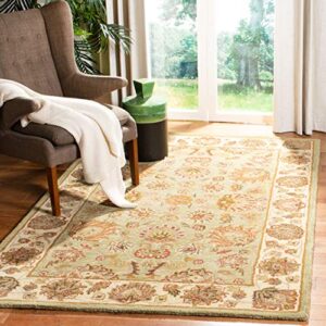 safavieh heritage collection 9’6″ x 13’6″ green / gold hg343a handmade traditional oriental premium wool area rug