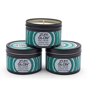 zum glow soy candle – lavender-mint – 7 oz (3 pack)