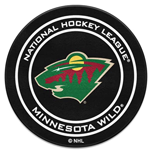 FANMATS - 10269 NHL Minnesota Wild Nylon Face Hockey Puck Rug 27" diameter