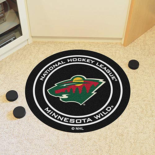 FANMATS - 10269 NHL Minnesota Wild Nylon Face Hockey Puck Rug 27" diameter