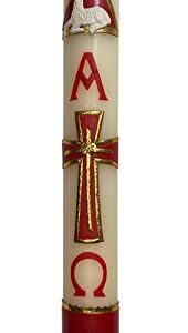 Large 18in (45cm) Easter Paschal Candle Cirio Lent Pascual Semana Santa Holy Week