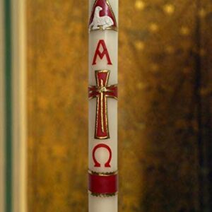 Large 18in (45cm) Easter Paschal Candle Cirio Lent Pascual Semana Santa Holy Week