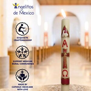 Large 18in (45cm) Easter Paschal Candle Cirio Lent Pascual Semana Santa Holy Week